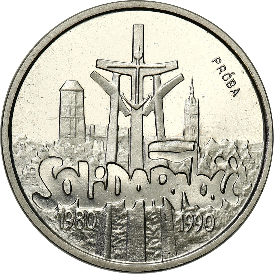 PRL. PRÓBA Nikiel 20 000 złotych 1990 - Solidarność